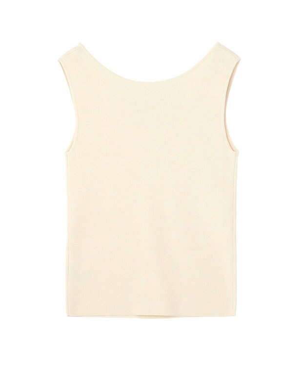 YECCA VECCA 2wayスクエアノースリーブニット Ivory