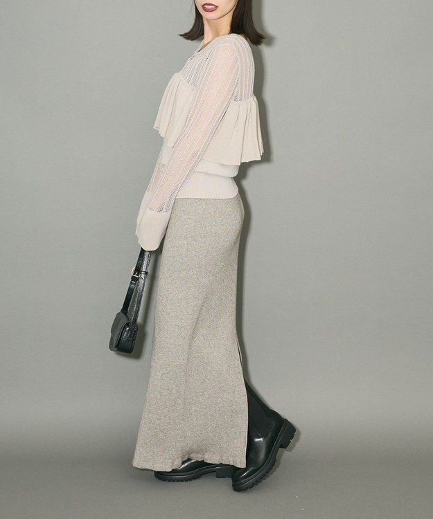 Green Parks ボレロ付ニットワンピース Light Gray