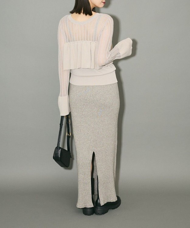 Green Parks ボレロ付ニットワンピース Light Gray