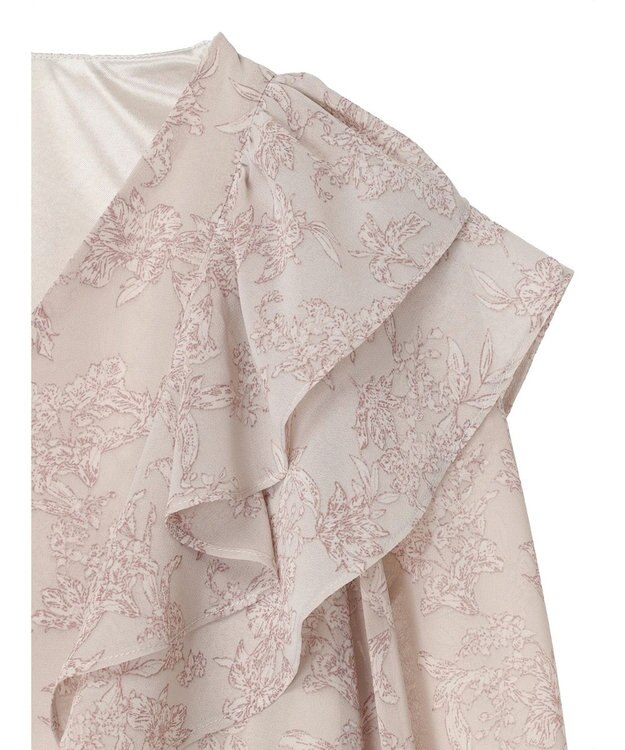 earth music&ecology 花柄ラッフルブラウス Pink