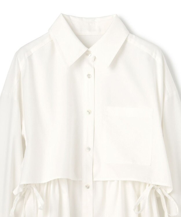 GRACE CONTINENTAL レイヤードドロストシャツ ホワイト