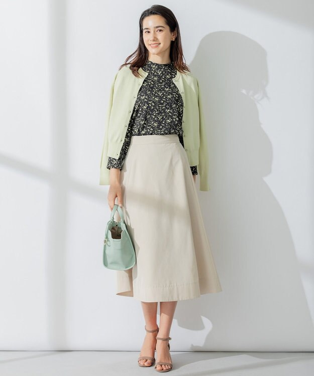 組曲 【5色展開・後ろゴム仕様】カラータフタ スカート ベージュ系