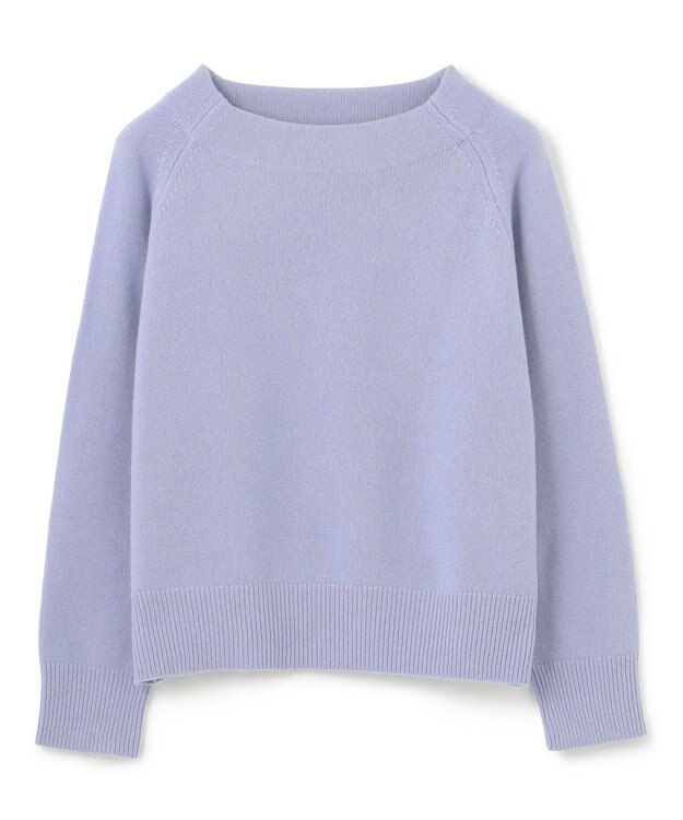 UNFILO カシミヤブレンド オフネックニット サックス