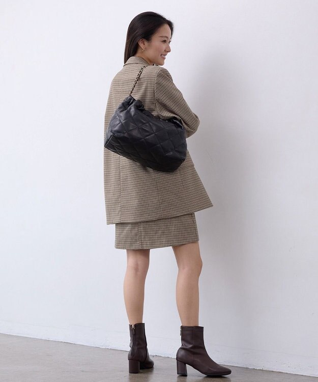 TOPKAPI 【TREASURE TOPKAPI】フェイクレザー キルティング チェーン ショルダー バッグ ブラック