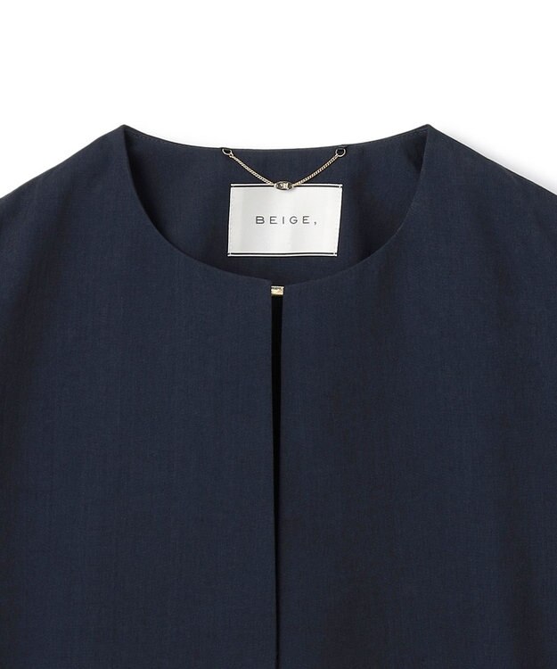 BEIGE， 【洗える・VERY3月号掲載】PORDIC / ノーカラードルマンジャケット Navy