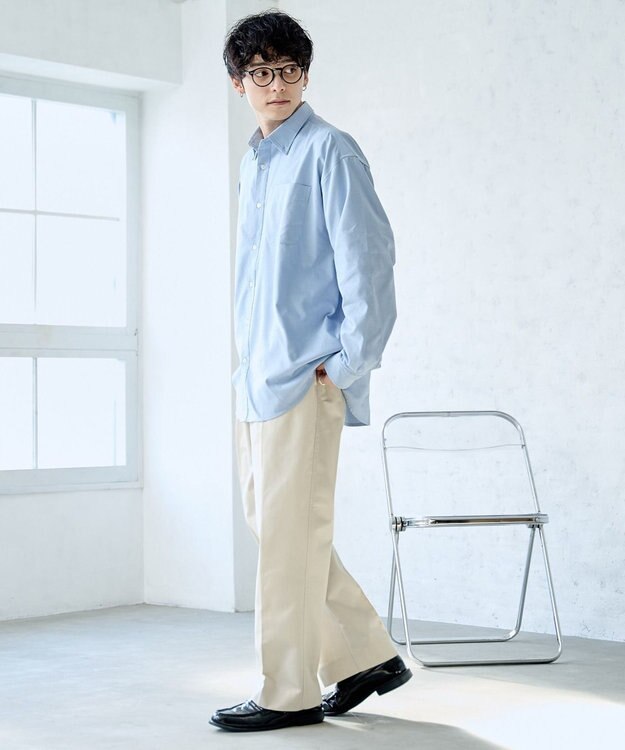 WEGO タックツイルトラウザー ベージュ