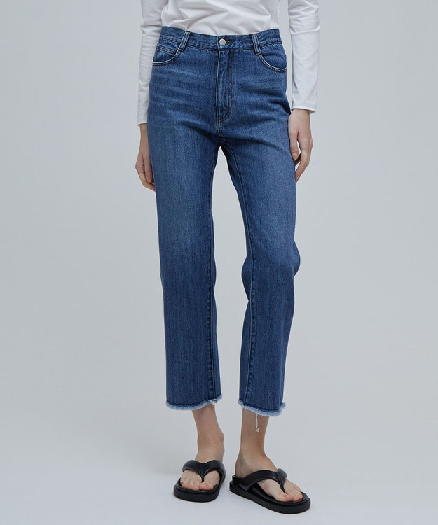 BEIGE， 【洗える】VICTOR / カットオフデニム Indigo Blue