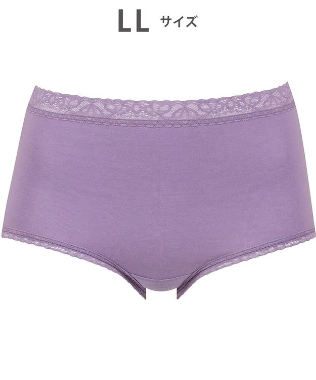 Wing ショーツ　【デイリーフィットやわらかコットン】　ここちよいフィット感　はきこみ丈ふかめ　EC3200　ウイング／ワコール ワイン