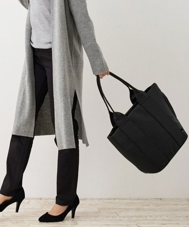 ROOTOTE 1323【自立+ボンディング】SN.ミディアム.ジェントリー-B 01：ブラック