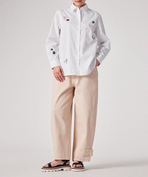 Paul Smith ラッキーモチーフ エンブロイダリー シャツ ホワイト