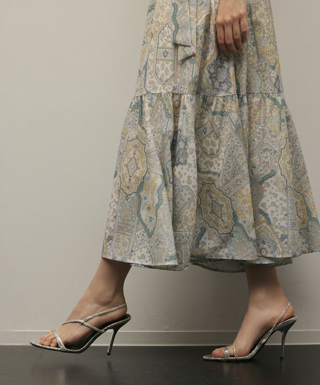 GRACE CONTINENTAL パッチワークプリントワンピース イエロー