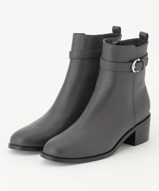 J.PRESS LADIES ベルト ショート ブーツ グレー系