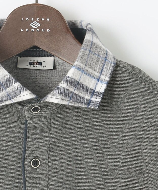 JOSEPH ABBOUD 【保温性/滑らかな肌触り/多機能ポロシャツ】 ウィンターダディー ポロシャツ グレー系4