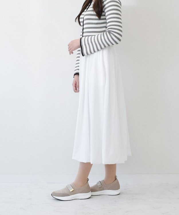 Bridget Birkin 【Bridget Birkin】ベルトストーンニットスニーカー ベージュ