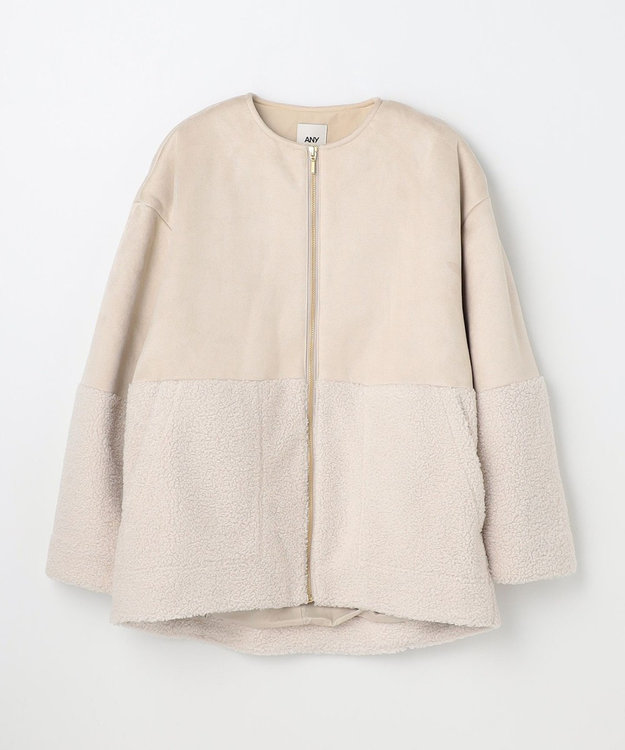 ANY L スエードボアコンビブルゾン エクリュ