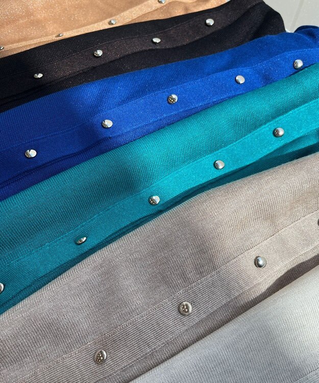 23区 L シャイニーシアー ドルマン ニット キャメル系