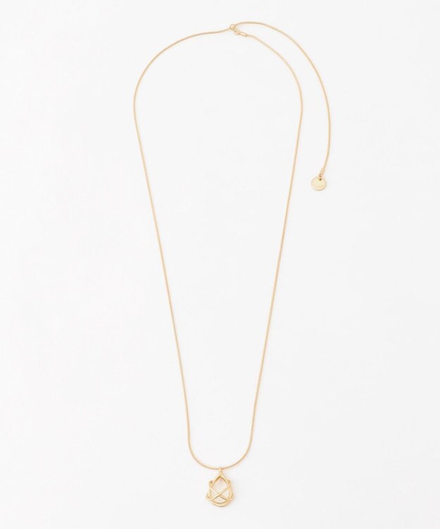 J.PRESS LADIES 【着こなしのポイントに】クリアトップネックレス ゴールド系