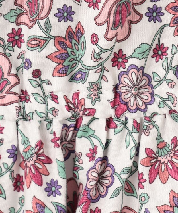 ANY KIDS プリント サマー ワンピース ピンク×モロッカン