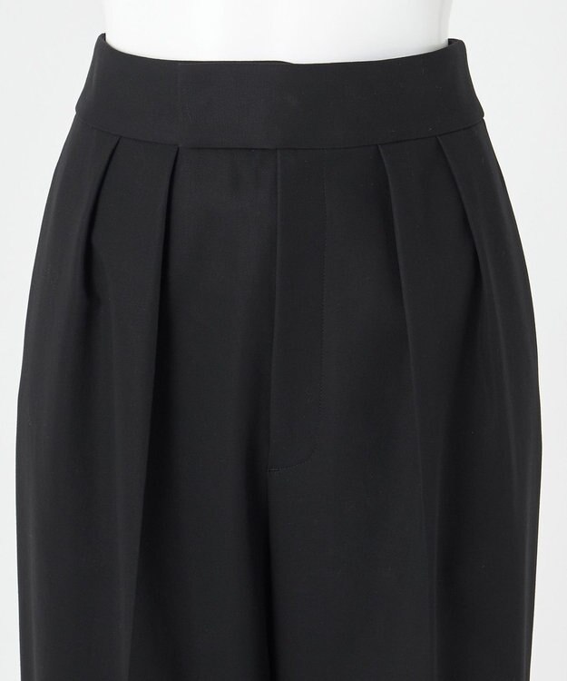 23区 【エステータ】コットンダブルクロス ワイドシルエットパンツ ブラック系