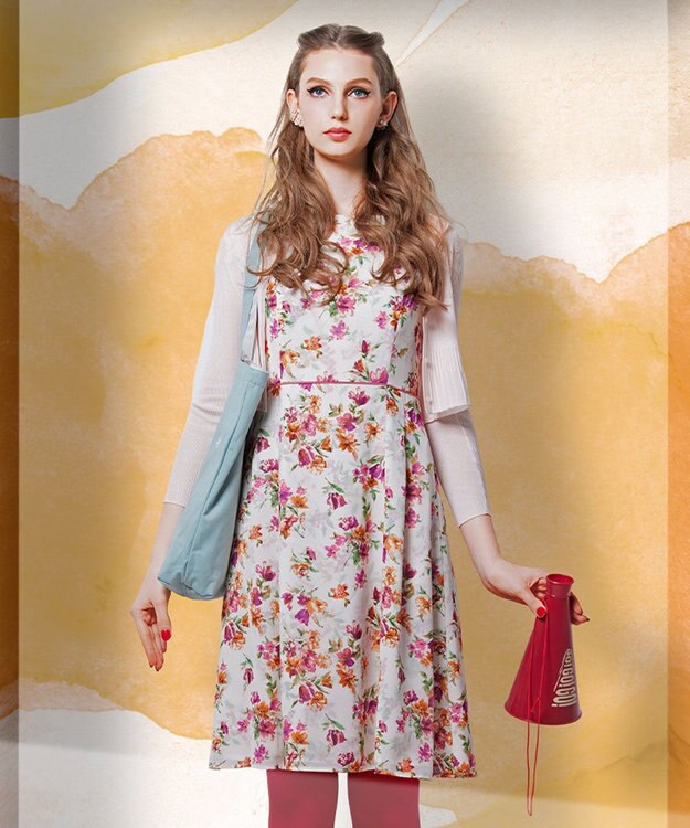 TOCCA 【洗える！】WATERCOLOR HARMONY ドレス アイボリー系