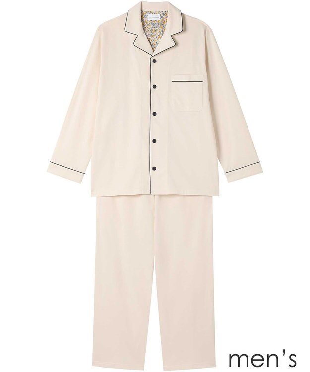 une nana cool 【綿100％】やわらか天竺メンズパジャマ　ＭＡＤＥ　ＷＩＴＨ　ＬＩＢＥＲＴＹ　ＦＡＢＲＩＣ CR