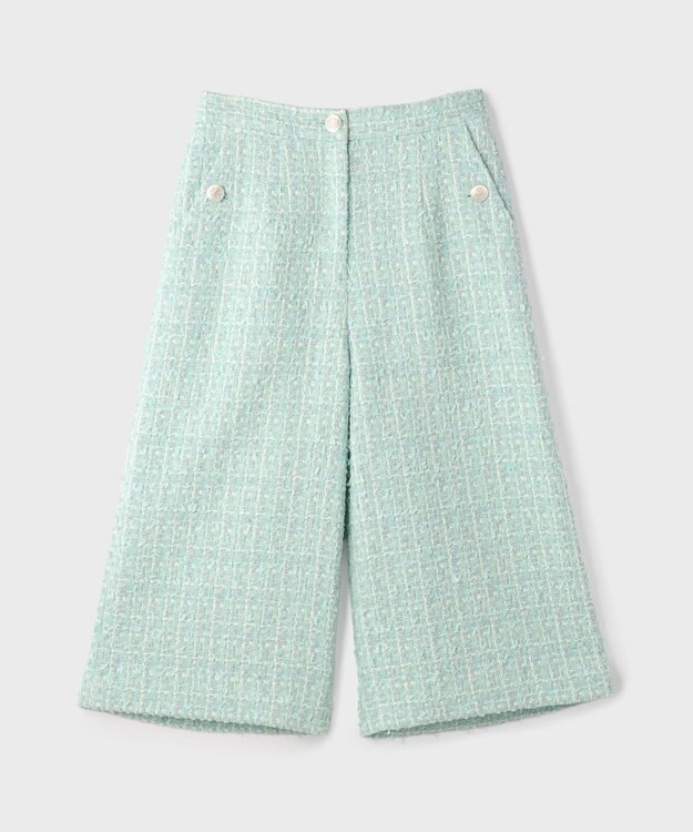 GRACE CONTINENTAL ツイードクロップドパンツ ミント