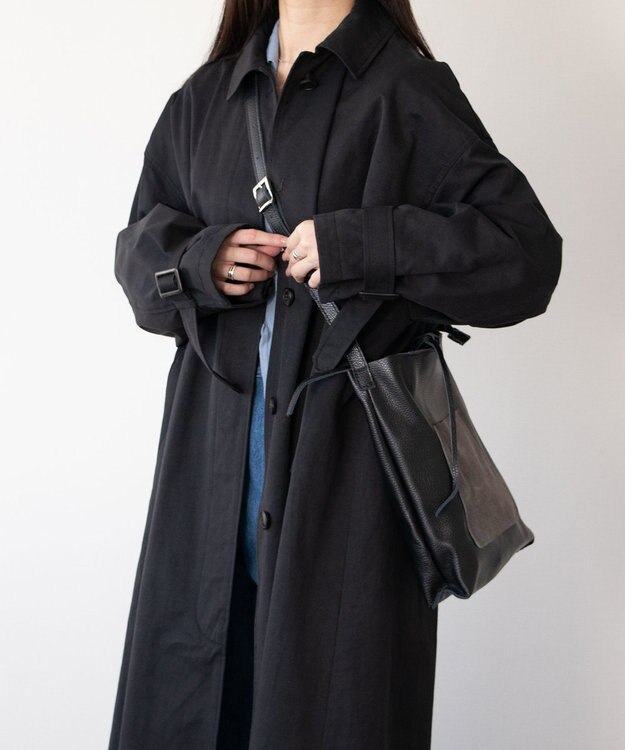 INTER-CHAUSSURES 【ANDREA CARDONE】ミディアムサイズレザートートバッグ ブラックコンビ