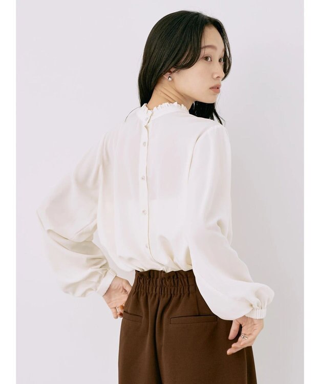 earth music&ecology ２ＷＡＹフリルブラウス Ivory