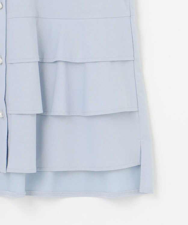 組曲 【WEB限定】プレーティング天竺ティアード カットソー サックスブルー系