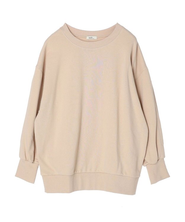 earth music&ecology 袖スリットスウェット Beige