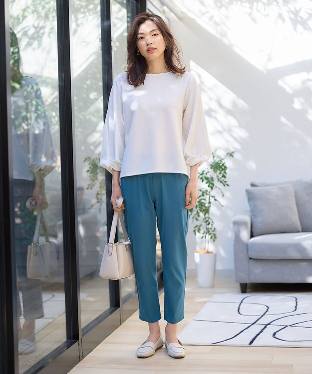 ANY 【ストレッチ】大人の7daysデイリーパンツ ターコイズ