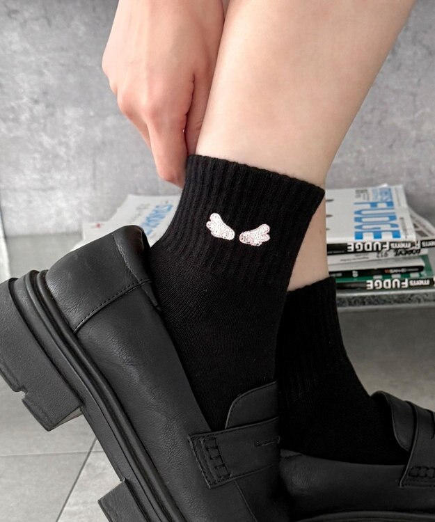 WEGO 刺繍アンクルパイルソックス 柄2