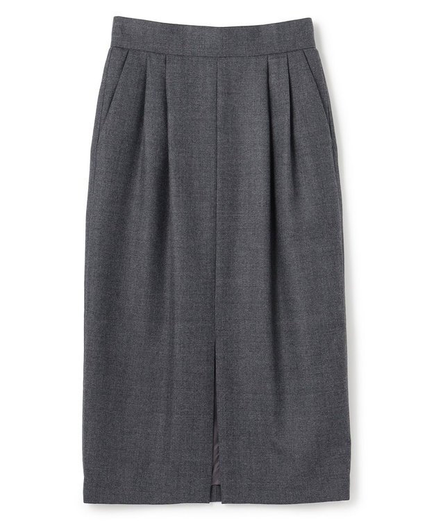 BEIGE， 【VERY NaVY12月号掲載】TERNES / 2タックウールスカート Md.Gray