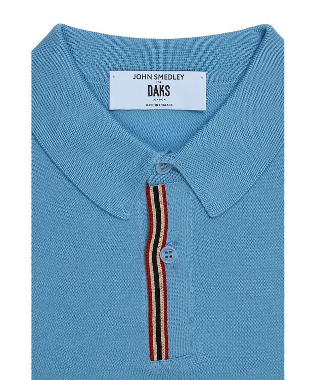 DAKS John Smedley for DAKS ハウスストライプポロシャツ シーグラス
