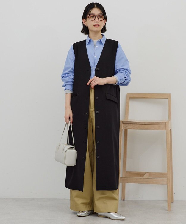 AMERICAN HOLIC 【イージーケア】ジレワンピース Gray Mixture