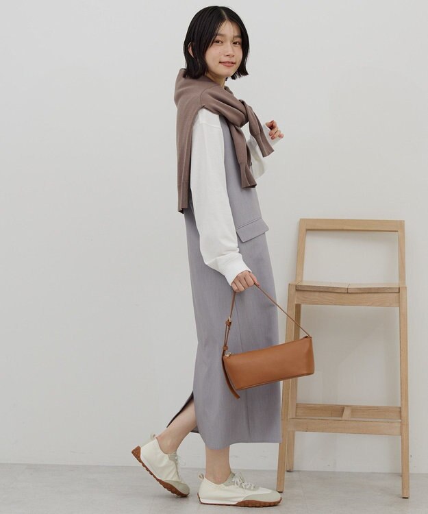 AMERICAN HOLIC 【イージーケア】ジレワンピース Gray Mixture