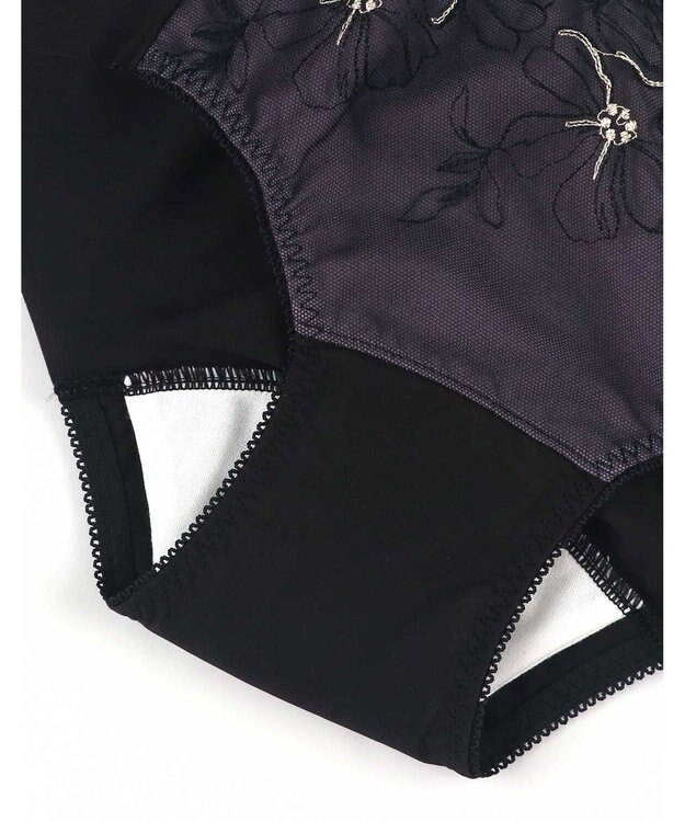 AMPHI 【sweet web掲載】 サニタリーショーツ 【BRAGENIC ブラジェニック 脇高細見えタイプ】羽付きナプキン対応 BMI353とペア 吸汗速乾(後ろ身頃) 生理用ショーツ PMI053 アンフィ／ワコール ブラック系