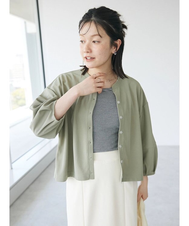 CRAFT STANDARD BOUTIQUE ランタン袖カーディガン Khaki