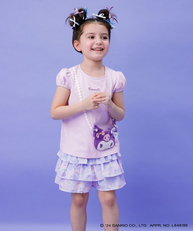 ANY KIDS 【サンリオキャラクターズ×any FAM】フリルショートパンツ ラベンダー×クロミ