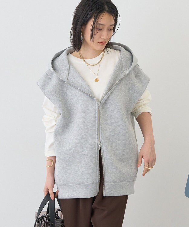 AMERICAN HOLIC ポンチZIPフーディーベスト Ivory