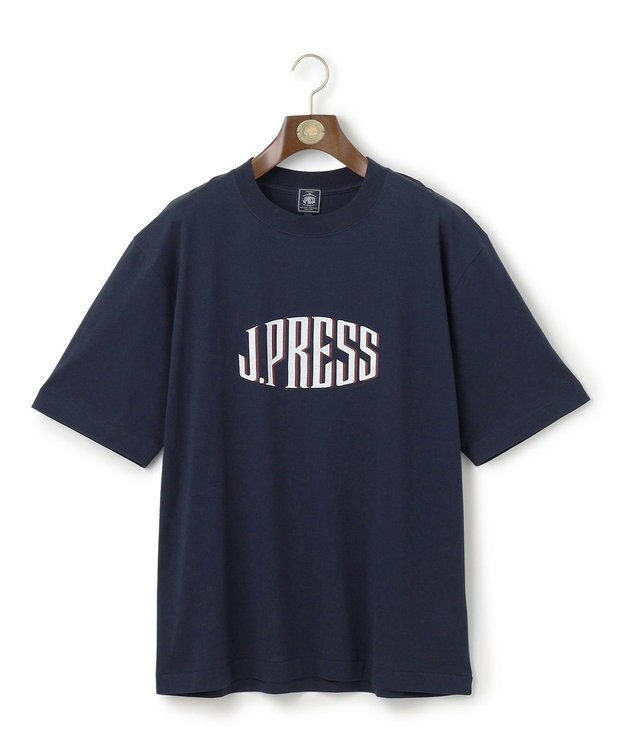 J.PRESS MEN 【J.PRESS ORIGINALS】【UNISEX】Cotton Jersey J.PRESS Logo T-shirt ネイビー系