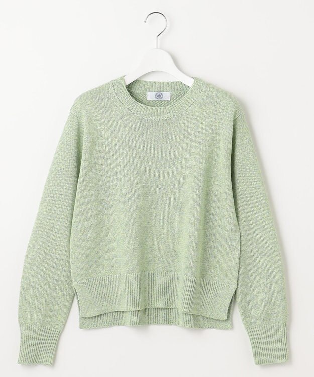 J.PRESS LADIES 【洗える】Reeves  Shine クルーネック ニット グリーン系