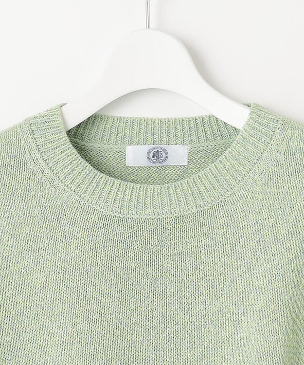 J.PRESS LADIES 【洗える】Reeves  Shine クルーネック ニット グリーン系