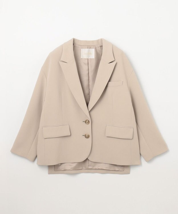 GRACE CONTINENTAL トリアセオーバーサイズジャケット ベージュ