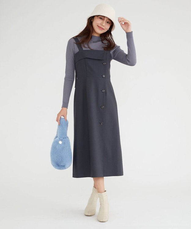 Feroux フェイクファーミニ バッグ スカイブルー系