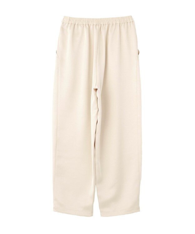 AMERICAN HOLIC 【イージーケア】サテンカーブパンツ Light Beige