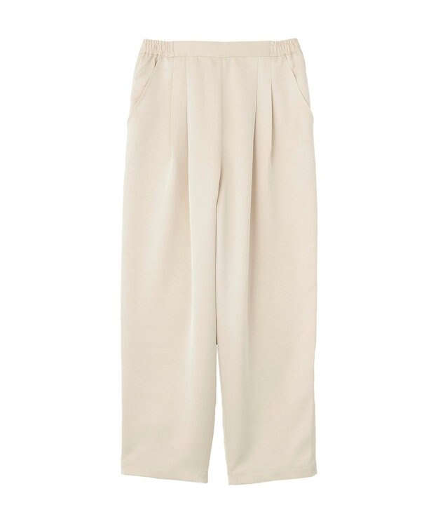 AMERICAN HOLIC 【イージーケア】サテンカーブパンツ Light Beige