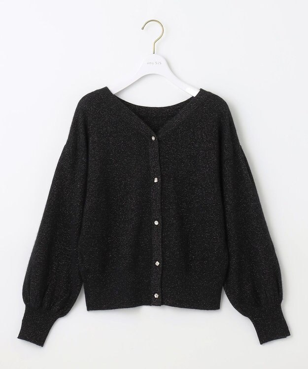 ANY SIS 【2WAY】ウールブレンド ニット ブラック