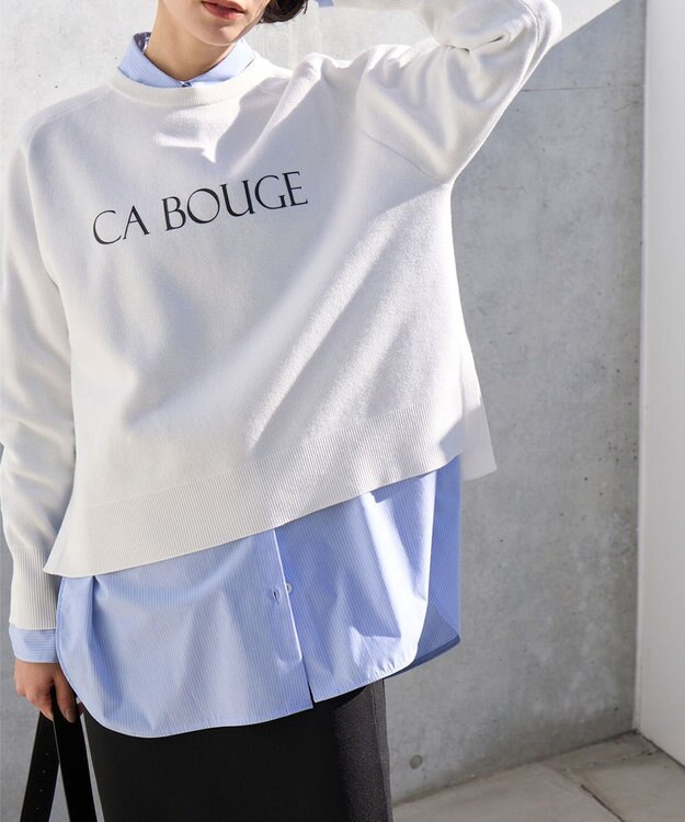 UNFILO スウェットライクロゴニット オフ