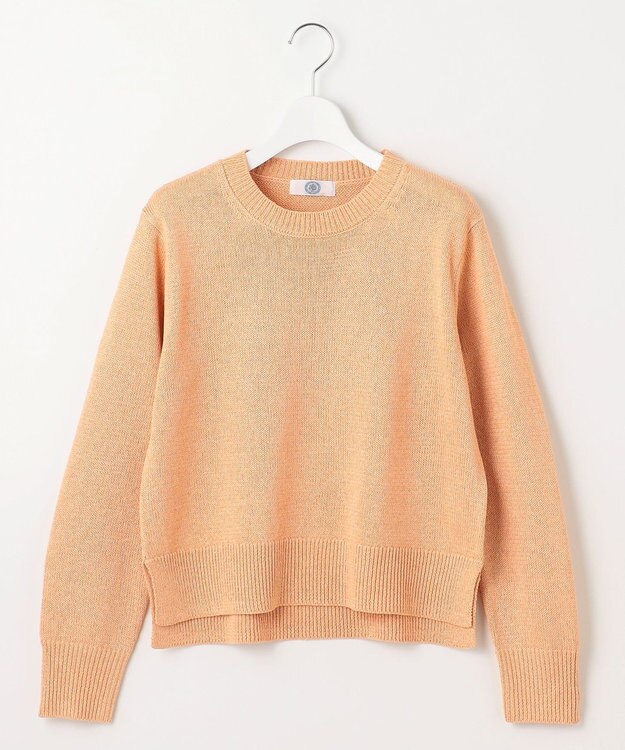 J.PRESS LADIES 【洗える】Reeves  Shine クルーネック ニット オレンジ系